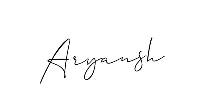 How to make Aryansh name signature. Use Allison_Script style for creating short signs online. This is the latest handwritten sign. Aryansh signature style 2 images and pictures png