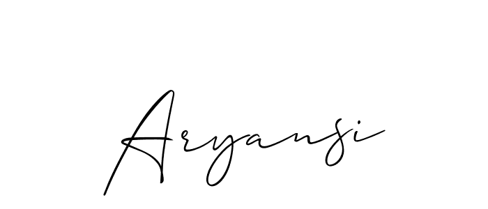 Create a beautiful signature design for name Aryansi. With this signature (Allison_Script) fonts, you can make a handwritten signature for free. Aryansi signature style 2 images and pictures png
