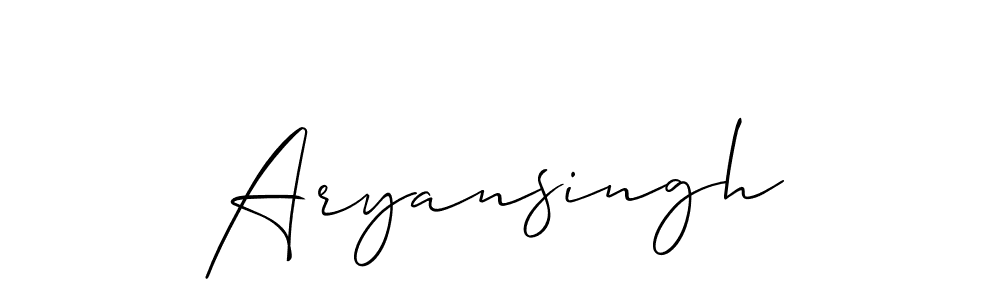 Make a beautiful signature design for name Aryansingh. With this signature (Allison_Script) style, you can create a handwritten signature for free. Aryansingh signature style 2 images and pictures png