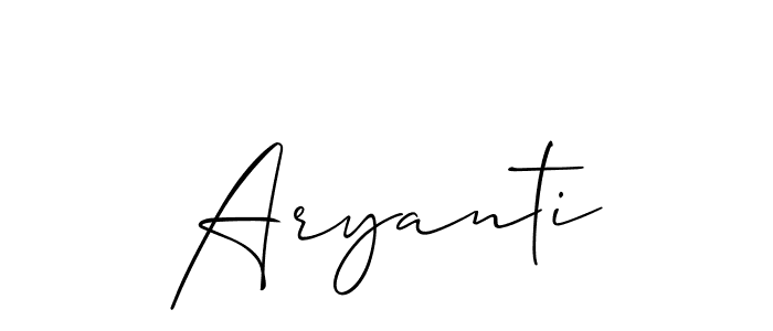 Aryanti stylish signature style. Best Handwritten Sign (Allison_Script) for my name. Handwritten Signature Collection Ideas for my name Aryanti. Aryanti signature style 2 images and pictures png