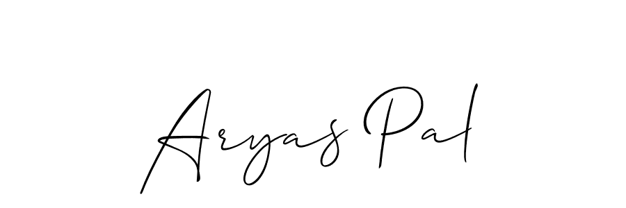 How to make Aryas Pal signature? Allison_Script is a professional autograph style. Create handwritten signature for Aryas Pal name. Aryas Pal signature style 2 images and pictures png