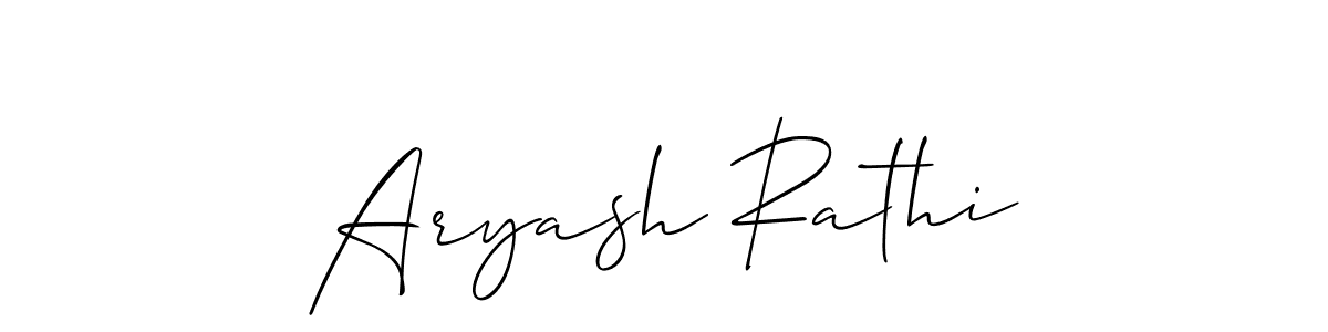 Also You can easily find your signature by using the search form. We will create Aryash Rathi name handwritten signature images for you free of cost using Allison_Script sign style. Aryash Rathi signature style 2 images and pictures png