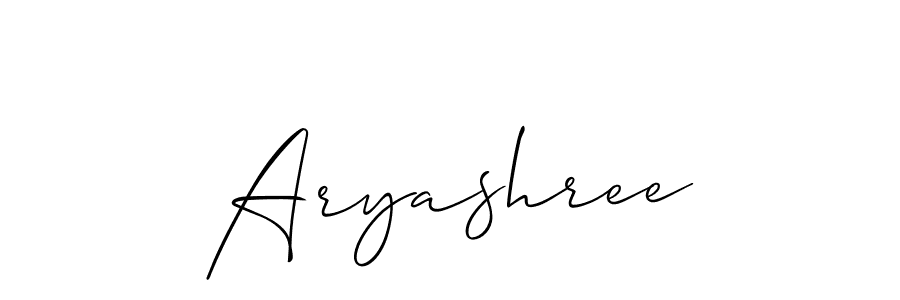 Make a beautiful signature design for name Aryashree. With this signature (Allison_Script) style, you can create a handwritten signature for free. Aryashree signature style 2 images and pictures png
