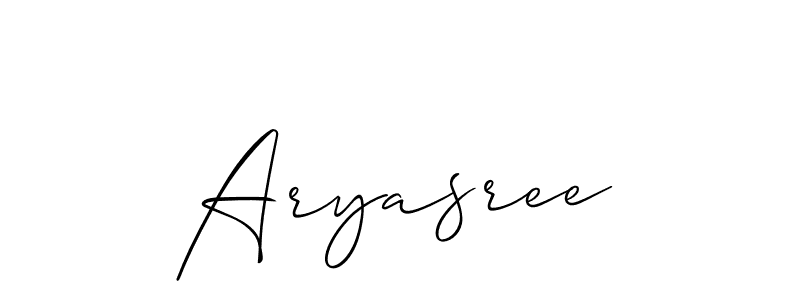 Best and Professional Signature Style for Aryasree. Allison_Script Best Signature Style Collection. Aryasree signature style 2 images and pictures png