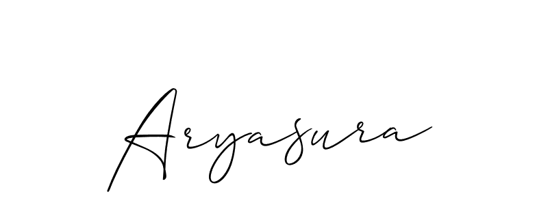 You can use this online signature creator to create a handwritten signature for the name Aryasura. This is the best online autograph maker. Aryasura signature style 2 images and pictures png