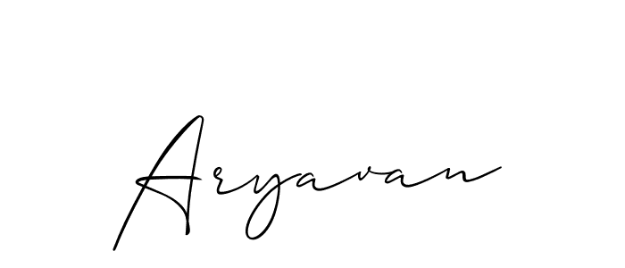 Design your own signature with our free online signature maker. With this signature software, you can create a handwritten (Allison_Script) signature for name Aryavan. Aryavan signature style 2 images and pictures png