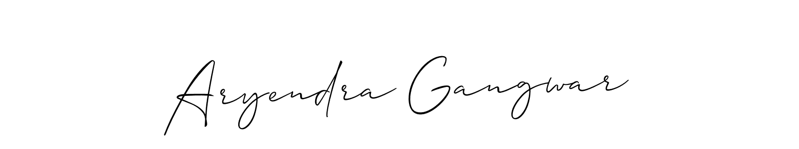 Allison_Script is a professional signature style that is perfect for those who want to add a touch of class to their signature. It is also a great choice for those who want to make their signature more unique. Get Aryendra Gangwar name to fancy signature for free. Aryendra Gangwar signature style 2 images and pictures png
