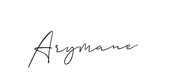 Arymane stylish signature style. Best Handwritten Sign (Allison_Script) for my name. Handwritten Signature Collection Ideas for my name Arymane. Arymane signature style 2 images and pictures png