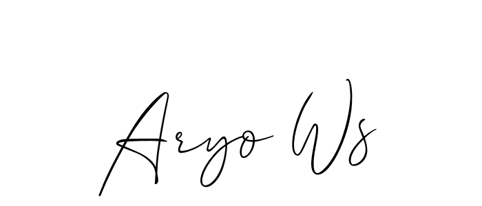 Also You can easily find your signature by using the search form. We will create Aryo Ws name handwritten signature images for you free of cost using Allison_Script sign style. Aryo Ws signature style 2 images and pictures png