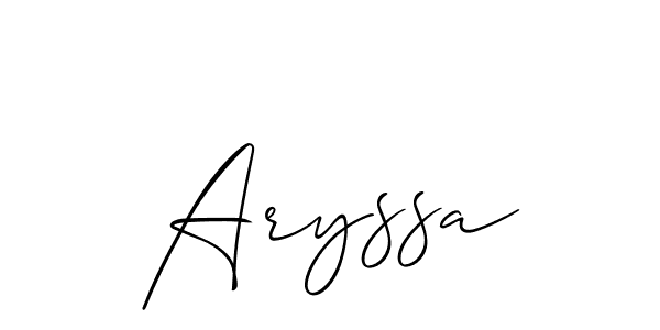 Also we have Aryssa name is the best signature style. Create professional handwritten signature collection using Allison_Script autograph style. Aryssa signature style 2 images and pictures png