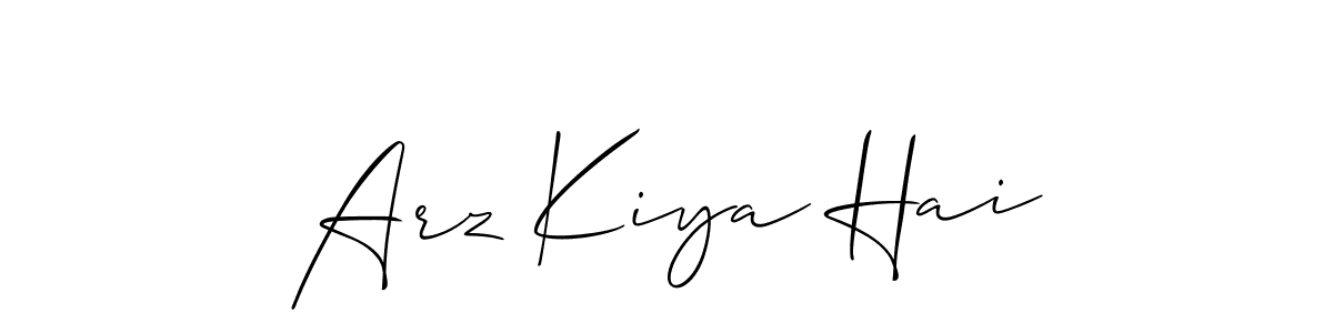 Once you've used our free online signature maker to create your best signature Allison_Script style, it's time to enjoy all of the benefits that Arz Kiya Hai name signing documents. Arz Kiya Hai signature style 2 images and pictures png