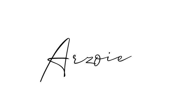 How to make Arzoie signature? Allison_Script is a professional autograph style. Create handwritten signature for Arzoie name. Arzoie signature style 2 images and pictures png