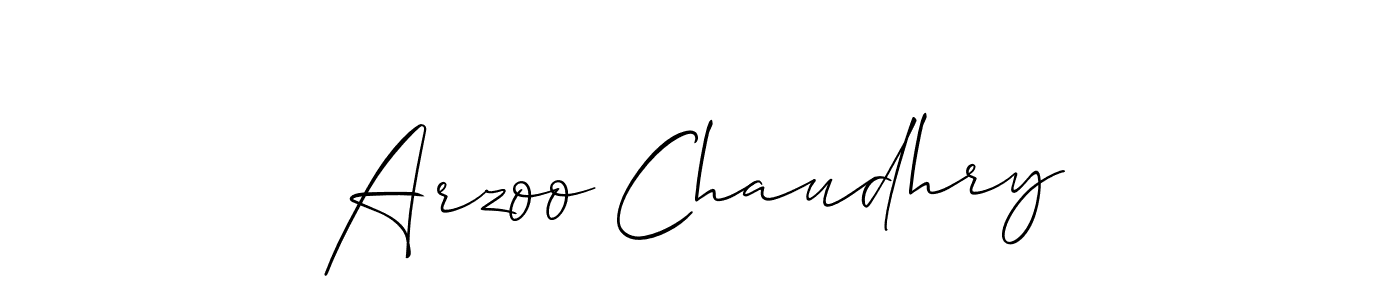 Use a signature maker to create a handwritten signature online. With this signature software, you can design (Allison_Script) your own signature for name Arzoo Chaudhry. Arzoo Chaudhry signature style 2 images and pictures png