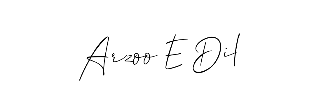 Allison_Script is a professional signature style that is perfect for those who want to add a touch of class to their signature. It is also a great choice for those who want to make their signature more unique. Get Arzoo E Dil name to fancy signature for free. Arzoo E Dil signature style 2 images and pictures png