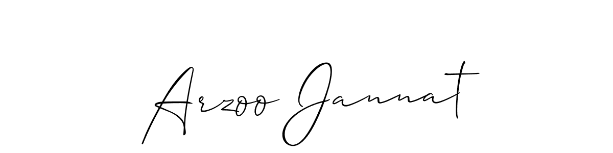 The best way (Allison_Script) to make a short signature is to pick only two or three words in your name. The name Arzoo Jannat include a total of six letters. For converting this name. Arzoo Jannat signature style 2 images and pictures png