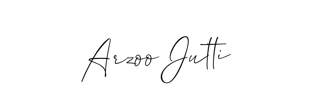 Make a beautiful signature design for name Arzoo Jutti. With this signature (Allison_Script) style, you can create a handwritten signature for free. Arzoo Jutti signature style 2 images and pictures png