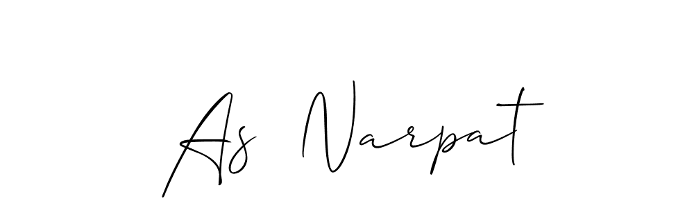 Best and Professional Signature Style for As  Narpat. Allison_Script Best Signature Style Collection. As  Narpat signature style 2 images and pictures png