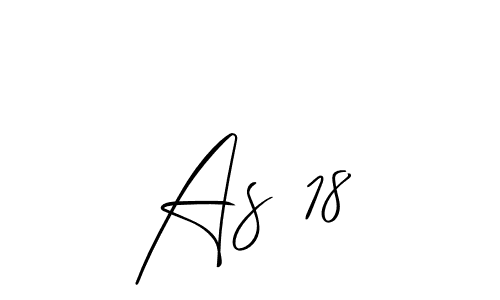 Make a beautiful signature design for name As 18. With this signature (Allison_Script) style, you can create a handwritten signature for free. As 18 signature style 2 images and pictures png