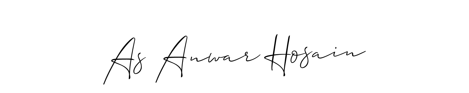 Make a beautiful signature design for name As Anwar Hosain. Use this online signature maker to create a handwritten signature for free. As Anwar Hosain signature style 2 images and pictures png
