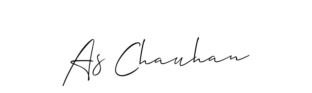 Make a beautiful signature design for name As Chauhan. With this signature (Allison_Script) style, you can create a handwritten signature for free. As Chauhan signature style 2 images and pictures png