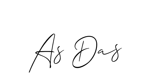 You can use this online signature creator to create a handwritten signature for the name As Das. This is the best online autograph maker. As Das signature style 2 images and pictures png