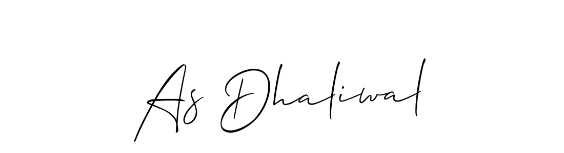 Design your own signature with our free online signature maker. With this signature software, you can create a handwritten (Allison_Script) signature for name As Dhaliwal. As Dhaliwal signature style 2 images and pictures png