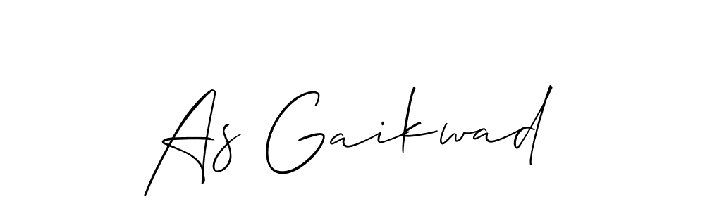 Similarly Allison_Script is the best handwritten signature design. Signature creator online .You can use it as an online autograph creator for name As Gaikwad. As Gaikwad signature style 2 images and pictures png