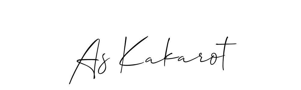 Also You can easily find your signature by using the search form. We will create As Kakarot name handwritten signature images for you free of cost using Allison_Script sign style. As Kakarot signature style 2 images and pictures png