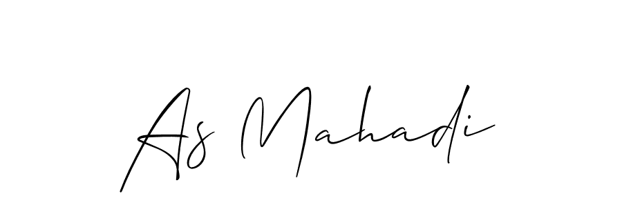 How to Draw As Mahadi signature style? Allison_Script is a latest design signature styles for name As Mahadi. As Mahadi signature style 2 images and pictures png