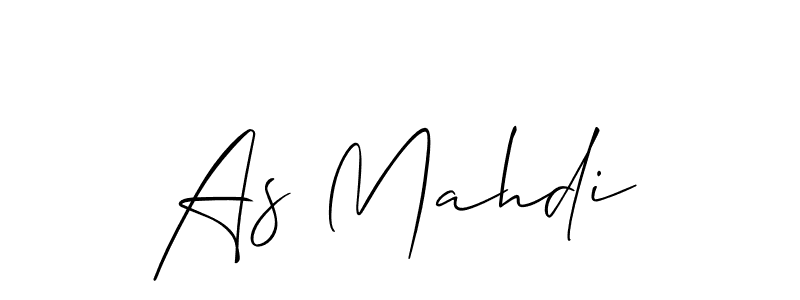 This is the best signature style for the As Mahdi name. Also you like these signature font (Allison_Script). Mix name signature. As Mahdi signature style 2 images and pictures png