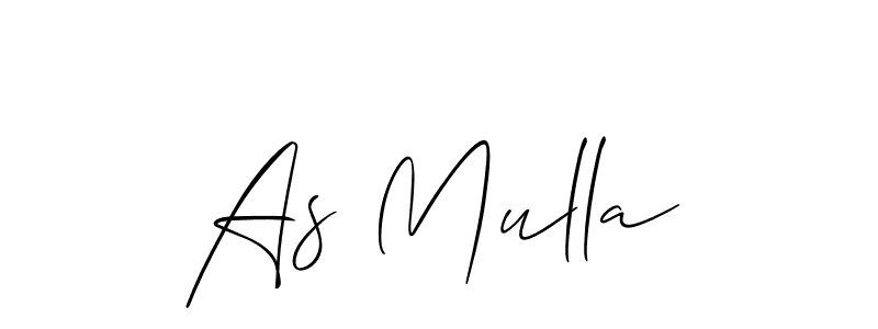 You should practise on your own different ways (Allison_Script) to write your name (As Mulla) in signature. don't let someone else do it for you. As Mulla signature style 2 images and pictures png