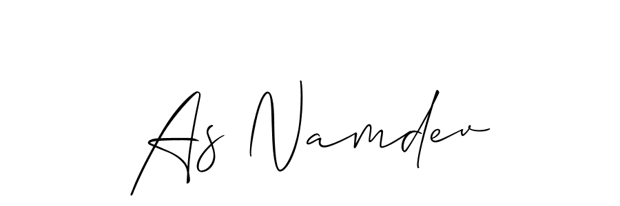 How to make As Namdev name signature. Use Allison_Script style for creating short signs online. This is the latest handwritten sign. As Namdev signature style 2 images and pictures png