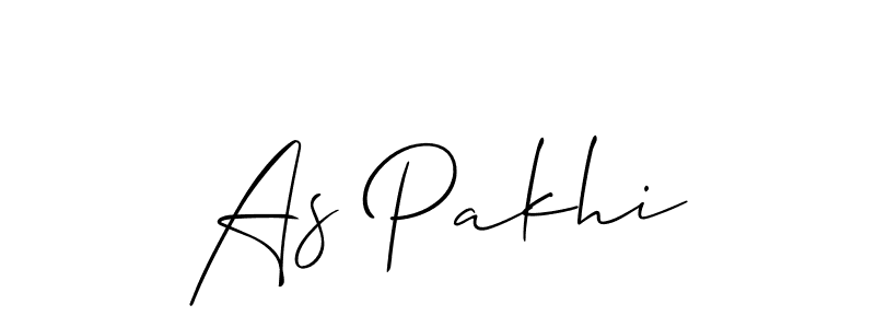 How to Draw As Pakhi signature style? Allison_Script is a latest design signature styles for name As Pakhi. As Pakhi signature style 2 images and pictures png