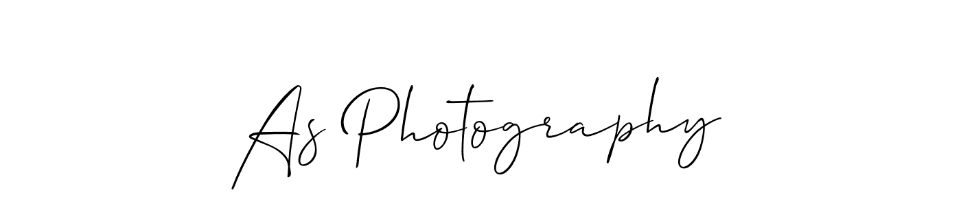 Design your own signature with our free online signature maker. With this signature software, you can create a handwritten (Allison_Script) signature for name As Photography. As Photography signature style 2 images and pictures png