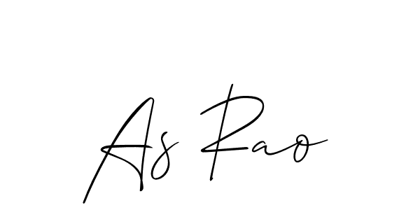 It looks lik you need a new signature style for name As Rao. Design unique handwritten (Allison_Script) signature with our free signature maker in just a few clicks. As Rao signature style 2 images and pictures png