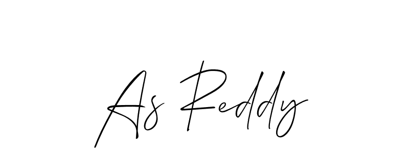 The best way (Allison_Script) to make a short signature is to pick only two or three words in your name. The name As Reddy include a total of six letters. For converting this name. As Reddy signature style 2 images and pictures png