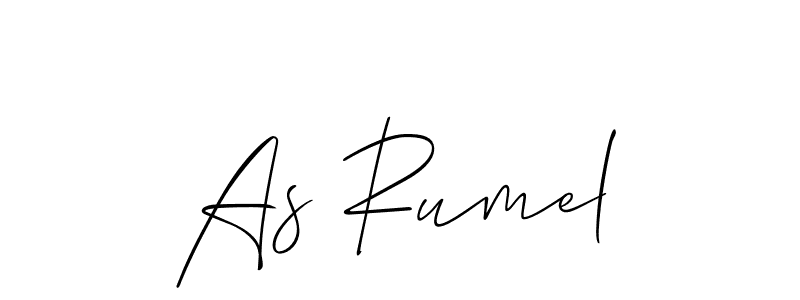 As Rumel stylish signature style. Best Handwritten Sign (Allison_Script) for my name. Handwritten Signature Collection Ideas for my name As Rumel. As Rumel signature style 2 images and pictures png