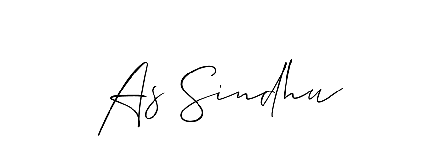 Create a beautiful signature design for name As Sindhu. With this signature (Allison_Script) fonts, you can make a handwritten signature for free. As Sindhu signature style 2 images and pictures png