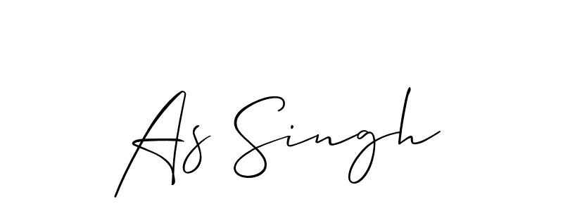 You should practise on your own different ways (Allison_Script) to write your name (As Singh) in signature. don't let someone else do it for you. As Singh signature style 2 images and pictures png