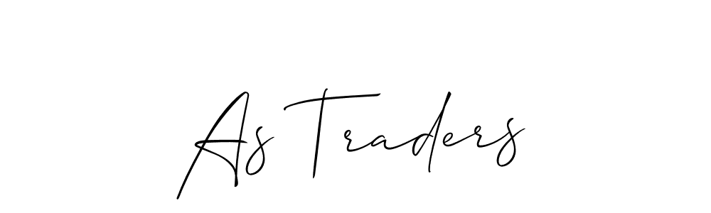 Make a beautiful signature design for name As Traders. With this signature (Allison_Script) style, you can create a handwritten signature for free. As Traders signature style 2 images and pictures png