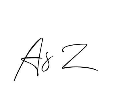 Use a signature maker to create a handwritten signature online. With this signature software, you can design (Allison_Script) your own signature for name As Z. As Z signature style 2 images and pictures png