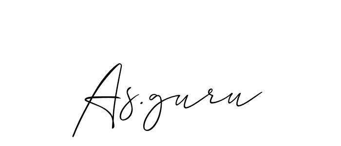 if you are searching for the best signature style for your name As.guru. so please give up your signature search. here we have designed multiple signature styles  using Allison_Script. As.guru signature style 2 images and pictures png