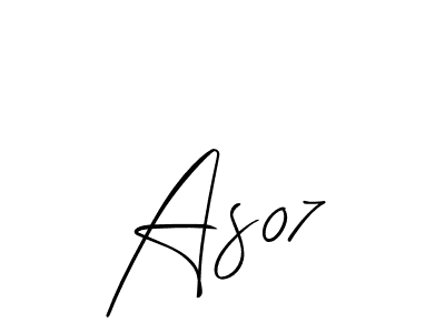 Design your own signature with our free online signature maker. With this signature software, you can create a handwritten (Allison_Script) signature for name As07. As07 signature style 2 images and pictures png