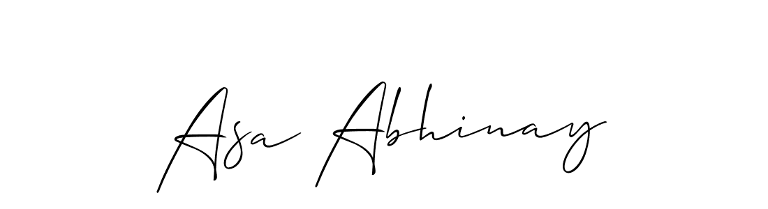 Make a short Asa Abhinay signature style. Manage your documents anywhere anytime using Allison_Script. Create and add eSignatures, submit forms, share and send files easily. Asa Abhinay signature style 2 images and pictures png