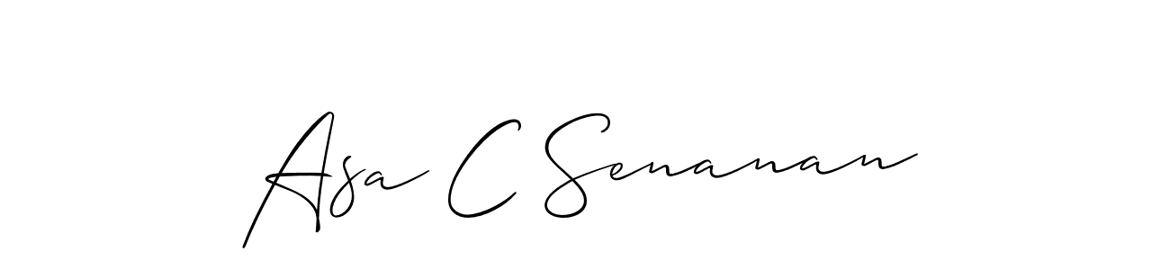 This is the best signature style for the Asa C Senanan name. Also you like these signature font (Allison_Script). Mix name signature. Asa C Senanan signature style 2 images and pictures png