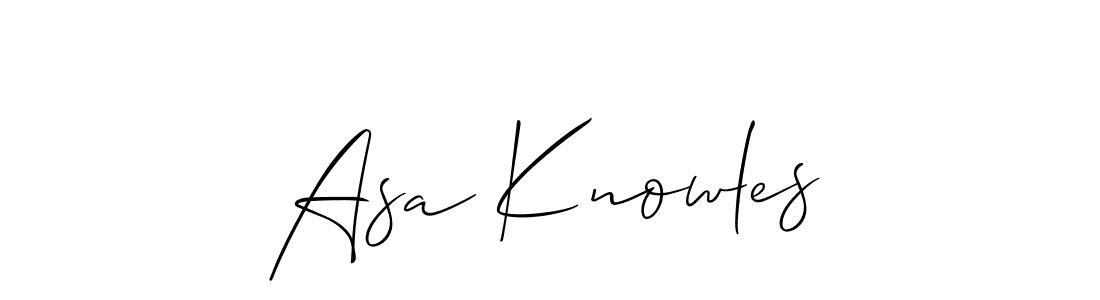 Asa Knowles stylish signature style. Best Handwritten Sign (Allison_Script) for my name. Handwritten Signature Collection Ideas for my name Asa Knowles. Asa Knowles signature style 2 images and pictures png