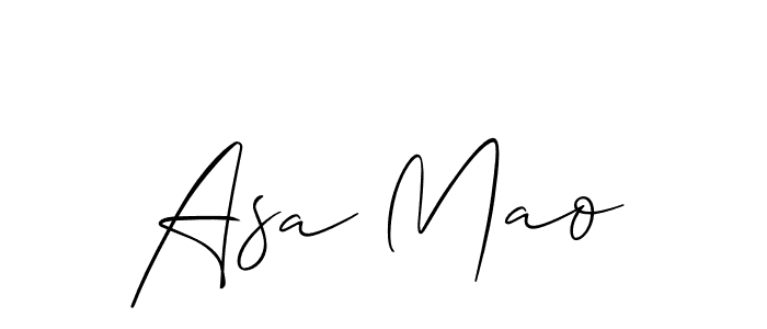 How to make Asa Mao signature? Allison_Script is a professional autograph style. Create handwritten signature for Asa Mao name. Asa Mao signature style 2 images and pictures png