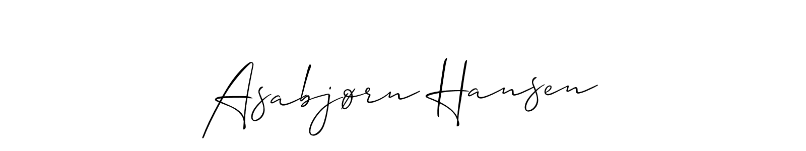 Similarly Allison_Script is the best handwritten signature design. Signature creator online .You can use it as an online autograph creator for name Asabjørn Hansen. Asabjørn Hansen signature style 2 images and pictures png