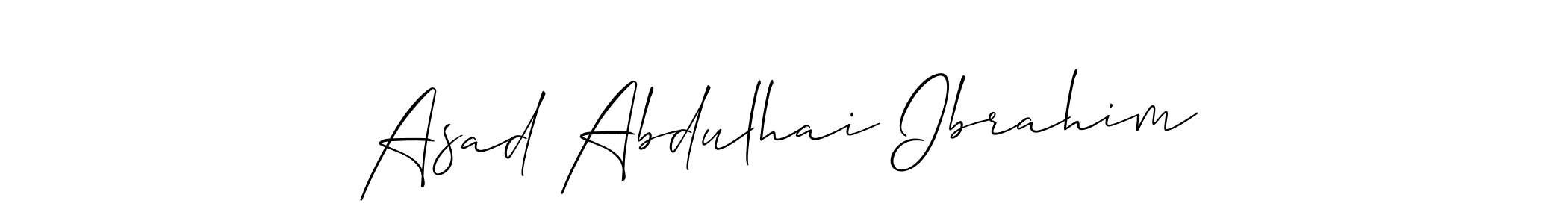 Design your own signature with our free online signature maker. With this signature software, you can create a handwritten (Allison_Script) signature for name Asad Abdulhai Ibrahim. Asad Abdulhai Ibrahim signature style 2 images and pictures png