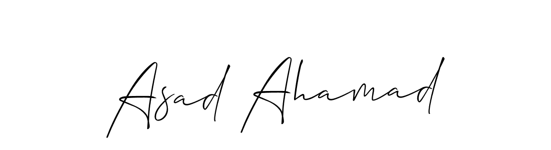 You should practise on your own different ways (Allison_Script) to write your name (Asad Ahamad) in signature. don't let someone else do it for you. Asad Ahamad signature style 2 images and pictures png